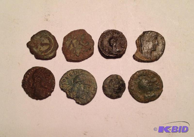 Lot of 8 Ancient Roman 1500 Year Old Coins Mixed RulersTypes