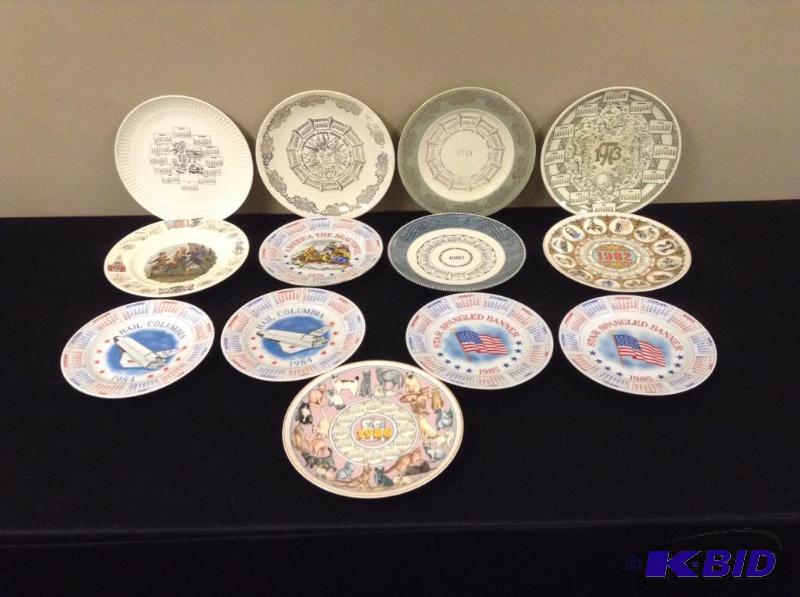 lot 49 image: Vintage 1970s & 1980s Calendar Plates