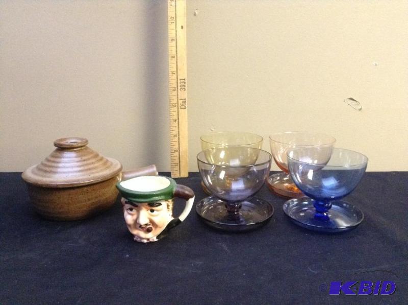 lot 78 image: Toby Cup, Sherbets & Covered Dish