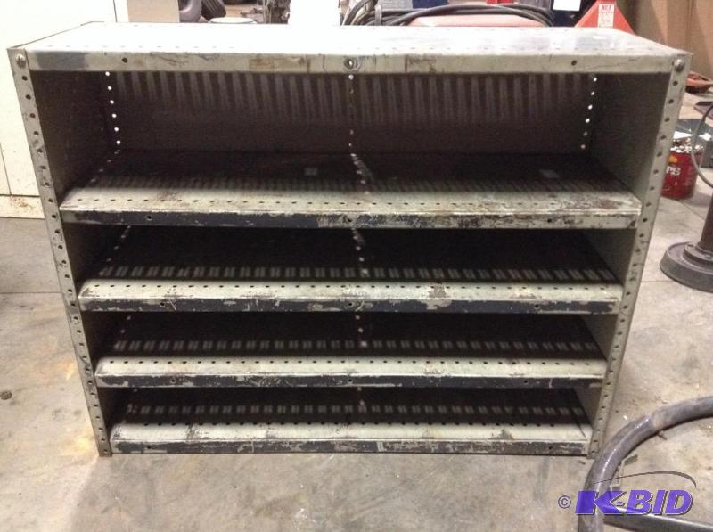 lot 94 image: Grey Metal Shelving Unit