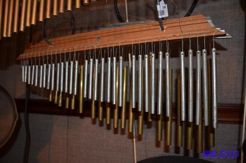 lot 104 image: Hanging Bar chimes - Bell trees  wind chimes...