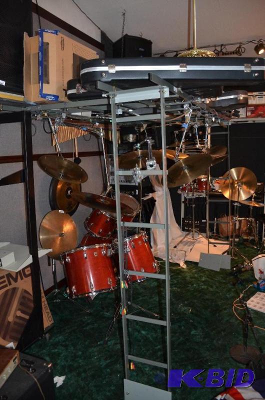 lot 121 image: metal rack used to hold cymbals up, 2 legs 12...