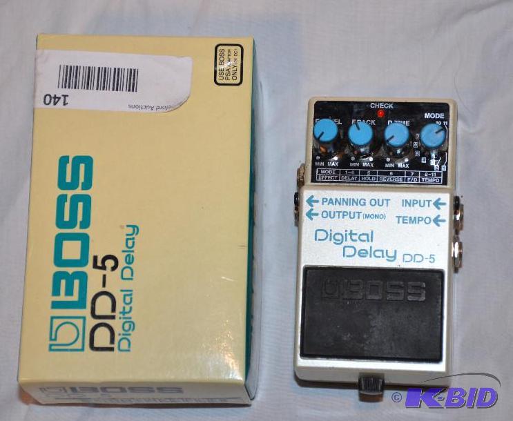 lot 140 image: Boss DD-5 digital delay guitar effects pedal....