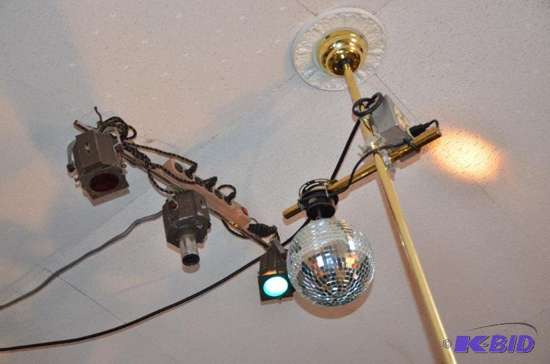 lot 162 image: Disco ball, 8 spot lights & bars. The dis...