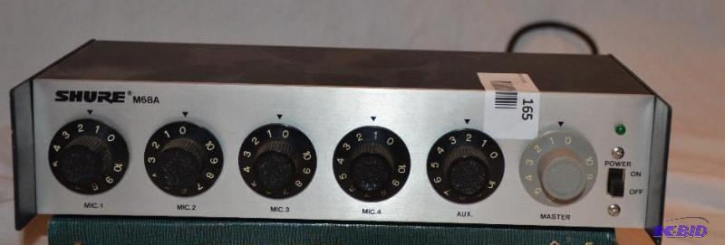 lot 165 image: Shure M68A microphone mixer...