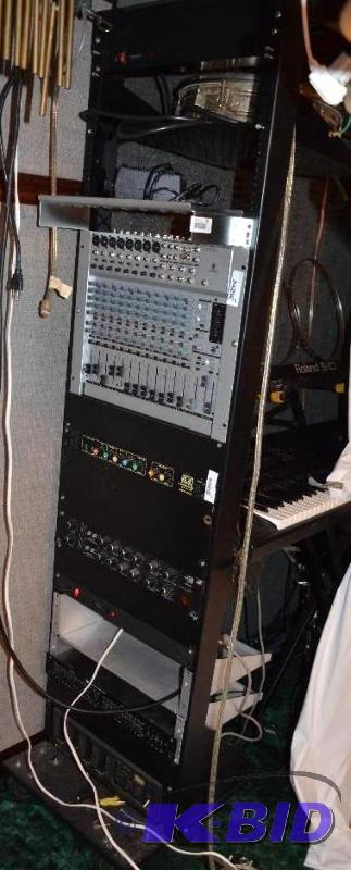 lot 168 image: 2 metal racks 70x22x20". The shelves are...