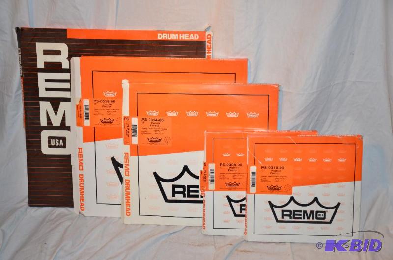 lot 188 image: 5 used drum heads...
