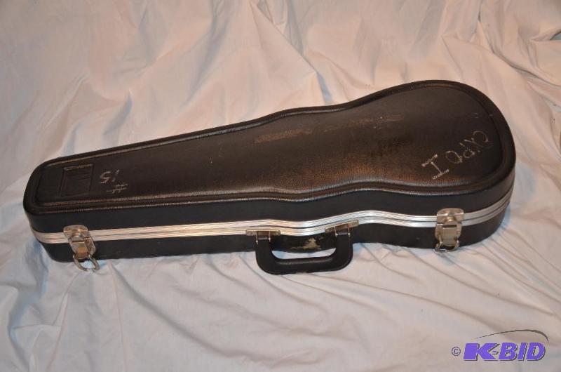lot 211 image: Violin case 26" long, with 2 holes in th...
