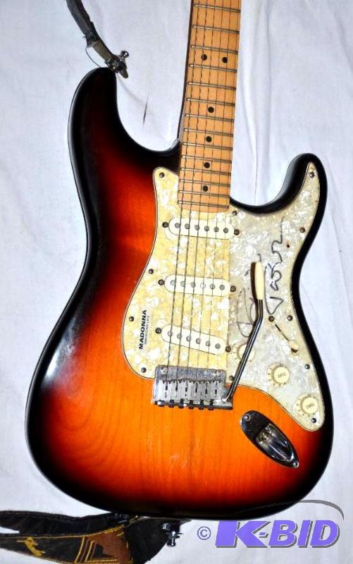 lot 3 image: Personally&nbspSigned&nbspFender Stratocas...