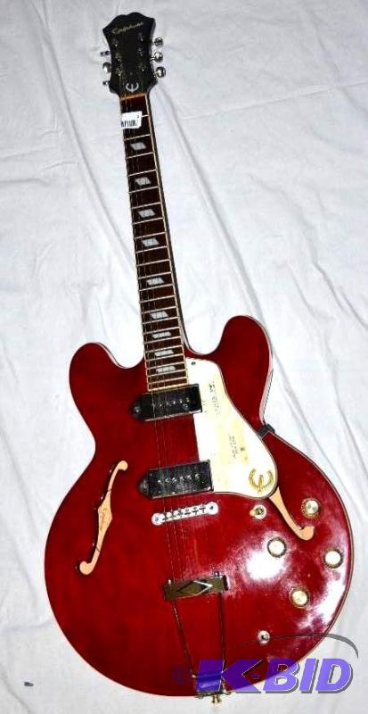 lot 4 image: Epiphone Casino John Lennon reissue hollo...