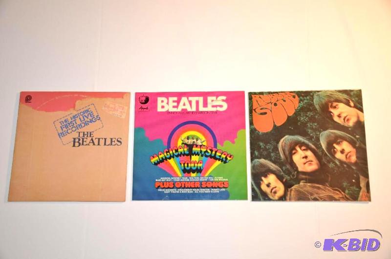 lot 67 image: The Beatles 3 albums Rubber Soul Parlophone P...
