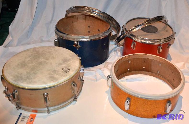 lot 85 image: 4 wood drums - Ludwig Slingerland , DelRey, K...