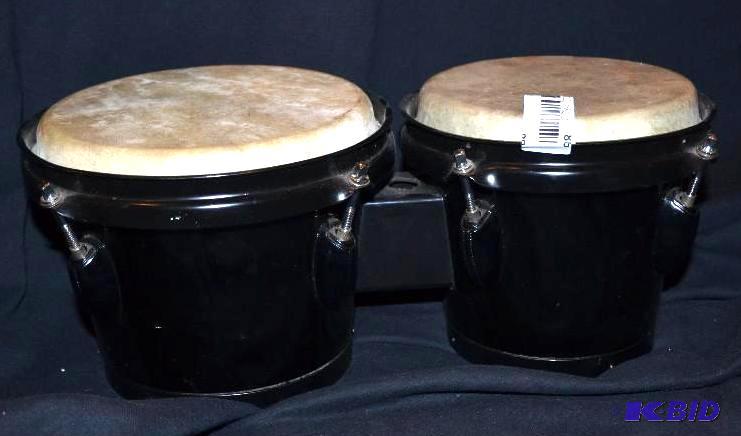 lot 86 image: Percussion Plus Tunable Bongos in Black - Mod...