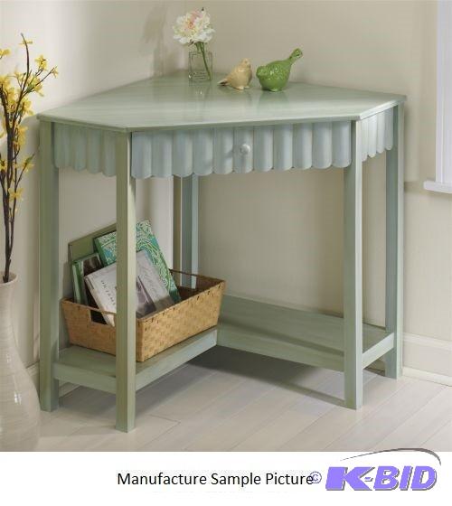 Green Scalloped Corner Desk - Add functional ...