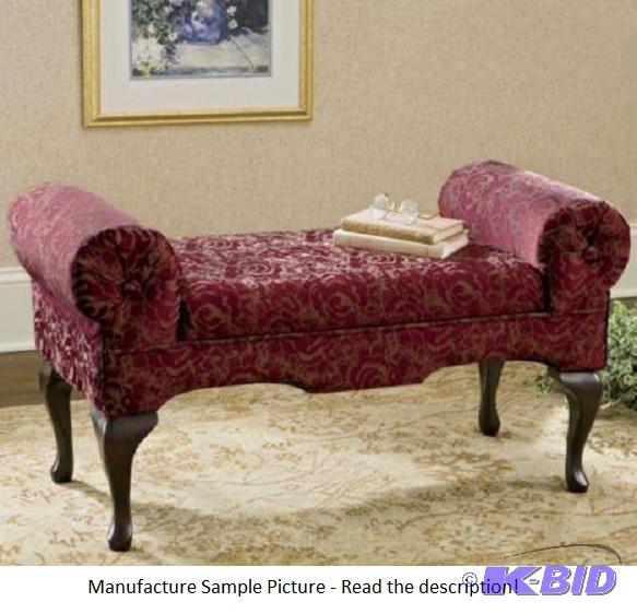 Maroon Bed End Bench - Has lift top for conve...