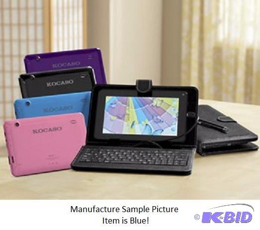 lot 1 image: Kocaso 7" Tablet - Blue - Model MX737KIT...