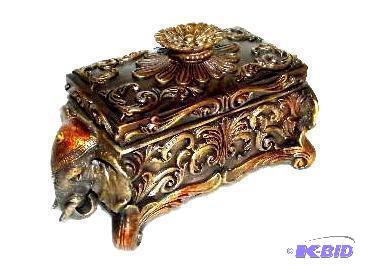 lot 17 image: Elephant Jewelry Keeper - 7.5" l x 3.5&q...