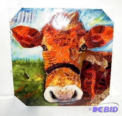 lot 20 image: Urban Homestead Cow Wall Art - Designed by ar...