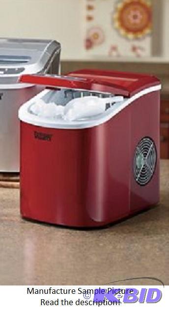 lot 52 image: Wards Portable Deluxe Compact Ice Maker - Red...