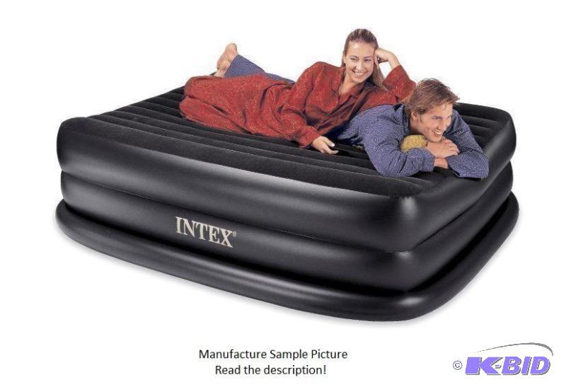 lot 59 image: Intex Dark Blue Raised Downy Air Bed - Queen ...