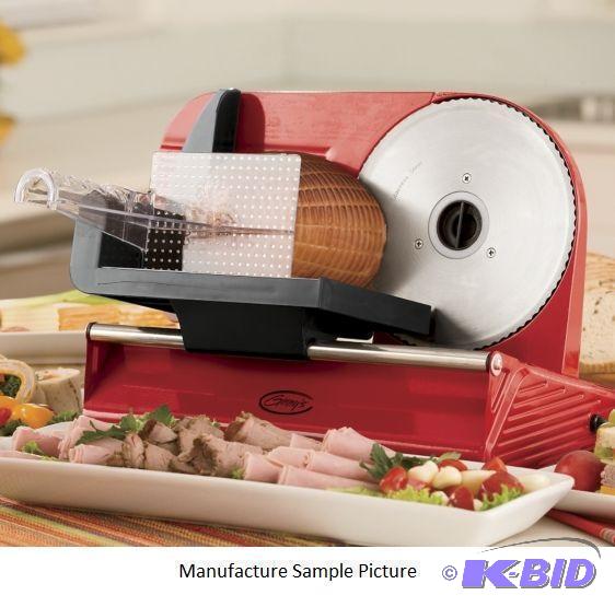 lot 62 image: Ginnys Red Electric Meat Slicer - Model FS-90...