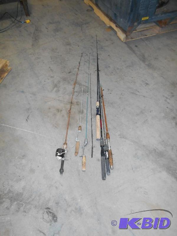Group of Fishing Rods. Including Steel Poles.