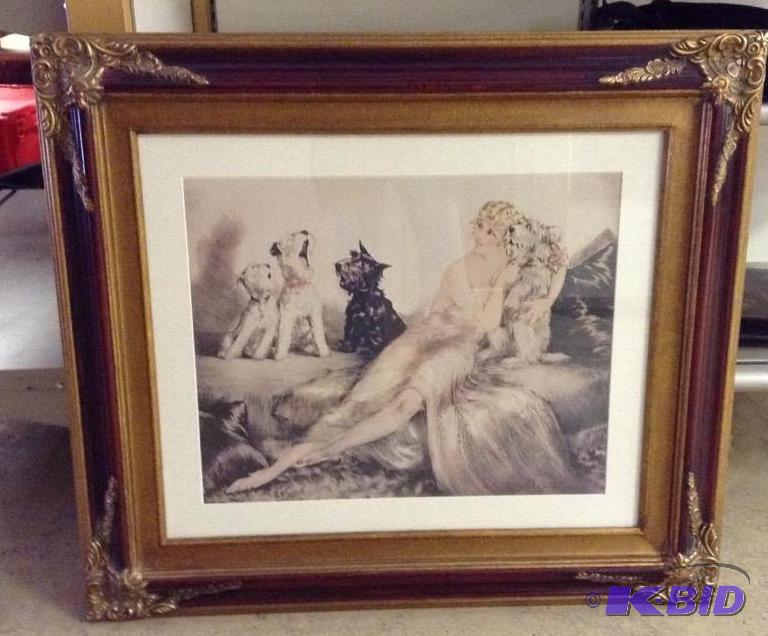 lot 129 image: Beautifully Framed Print by Louis Icart