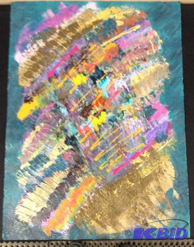 lot 141 image: Colorful Original Abstract Painting