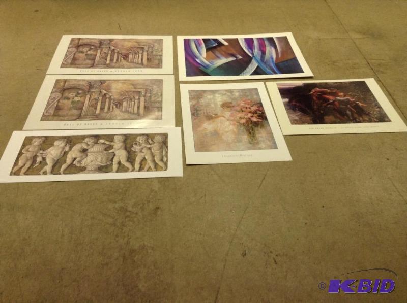 lot 142 image: Six Art Prints