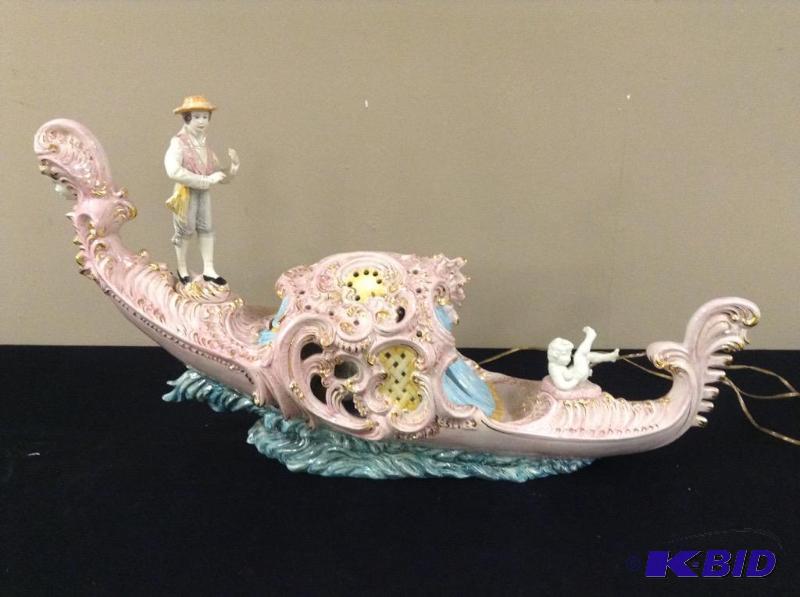 lot 145 image: Capodimonte Type Gondola Light