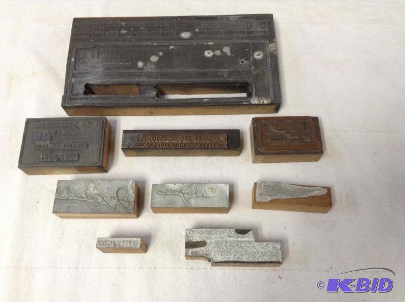 lot 32 image: Vintage Printing Blocks 4