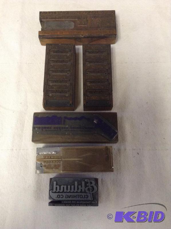 lot 33 image: Vintage Printing Blocks 5