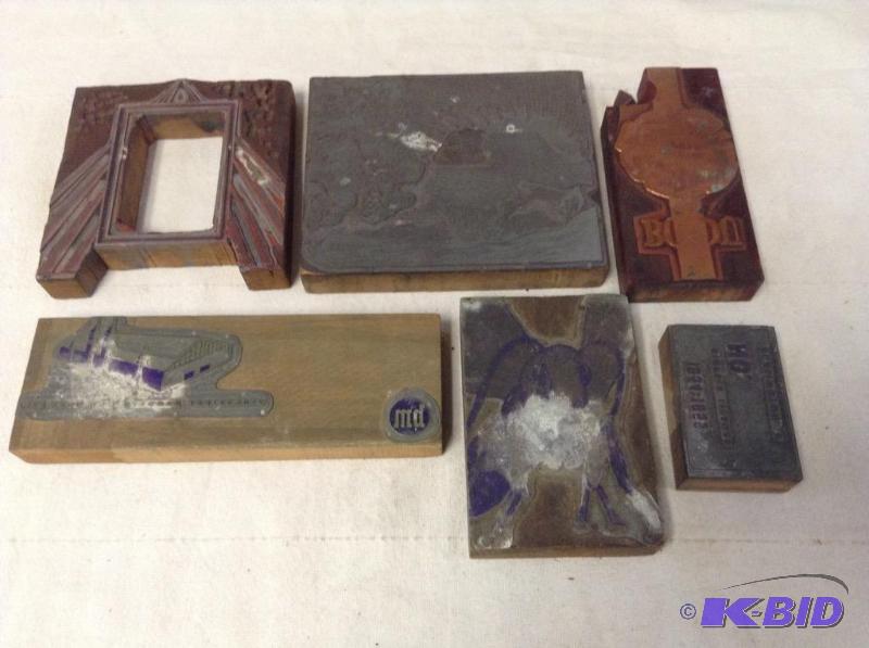 lot 38 image: Vintage Printing Blocks 8