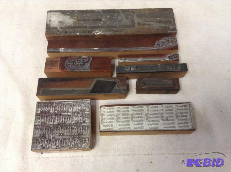 lot 40 image: Vintage Printing Blocks 10