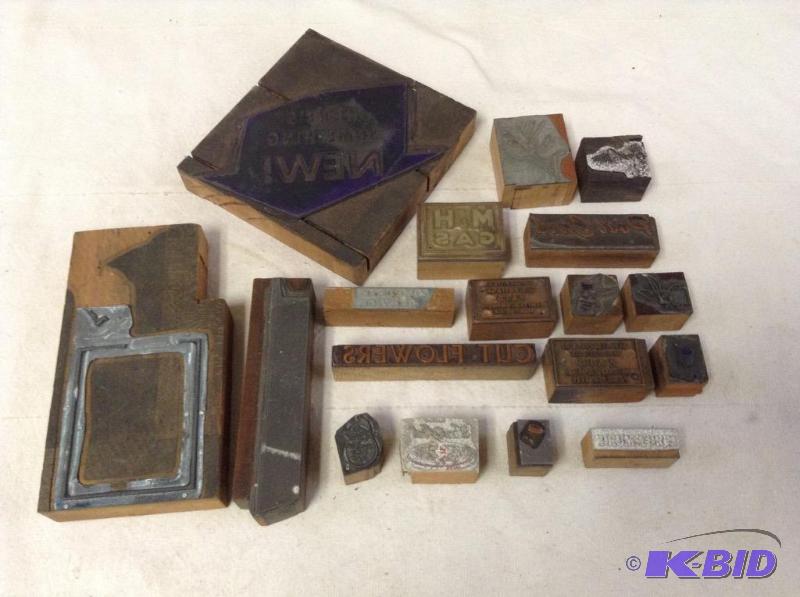 lot 41 image: Vintage Printing Blocks 11