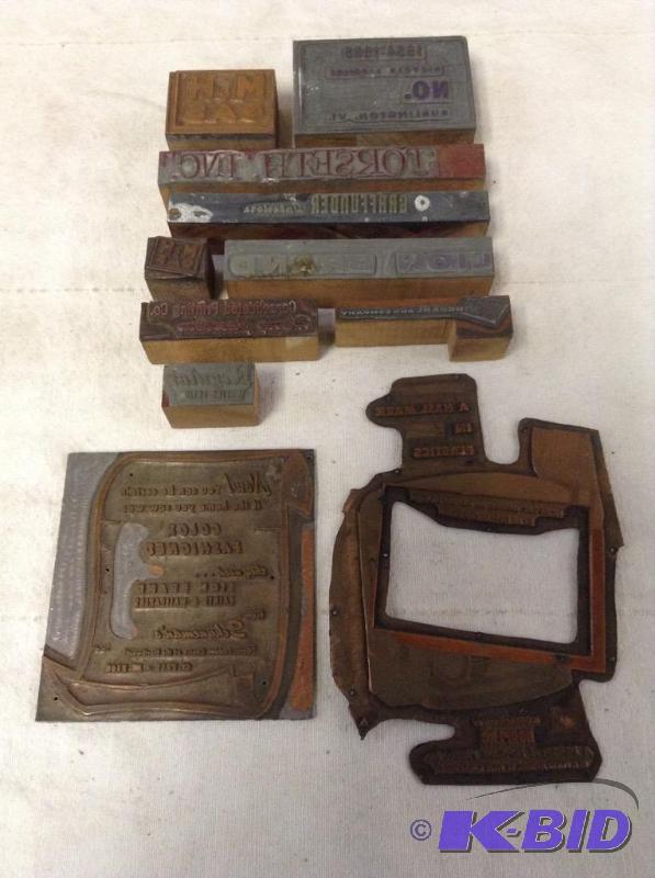 lot 42 image: Vintage Printing Blocks 12 - LAST ONE