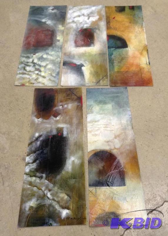 lot 70 image: Fantastic Abstract Artwork on Card Stock by Trey