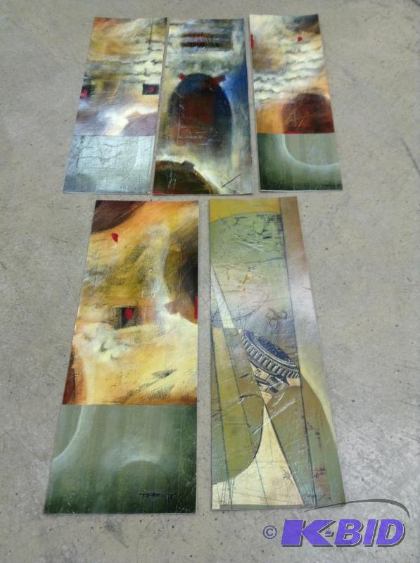 lot 75 image: 5 TREY Abstract Paintings