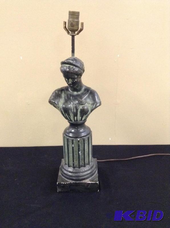 lot 85 image: Greek Style Bust Table Lamp