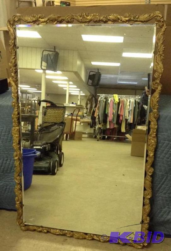 lot 93 image: Outstanding Large Gold Framed Mirror
