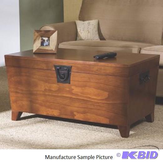 Pyramid Trunk Cocktail Table - Mission Oak -&...