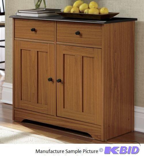 Katie Sideboard - Black top and oak finish - ...