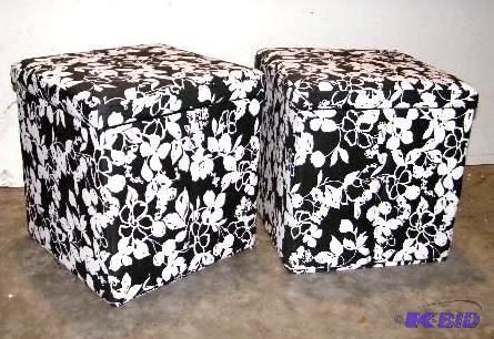 Black and White Floral Pattern Collapsible Cu...