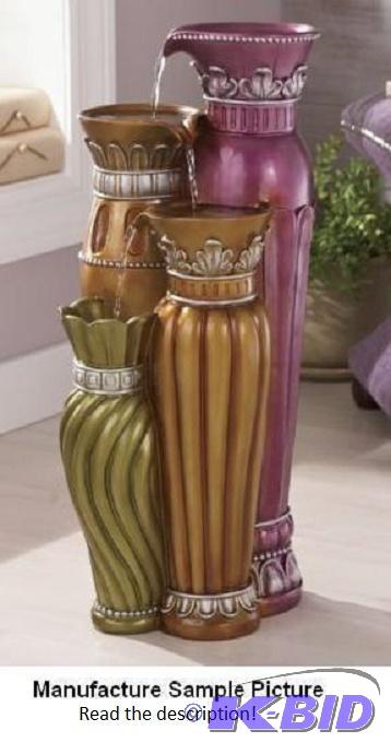 Purple Potters Art Fountain - Resin - Adapter...