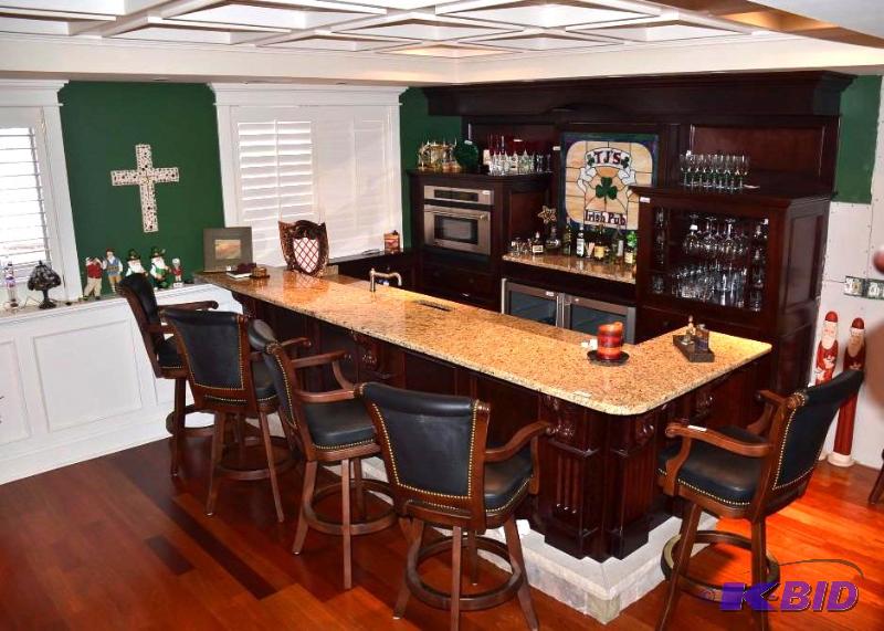 lot 1 image:    Beautiful granite top bar with sink ...