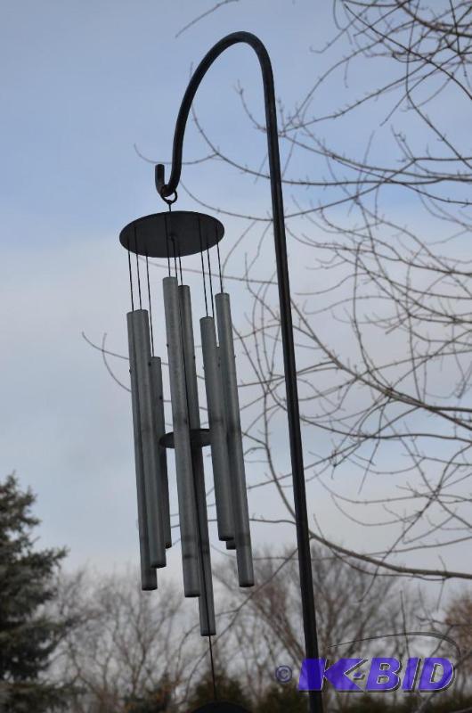 lot 112 image: 3 Sets of outdoor Wind Chimes- bring ladder t...