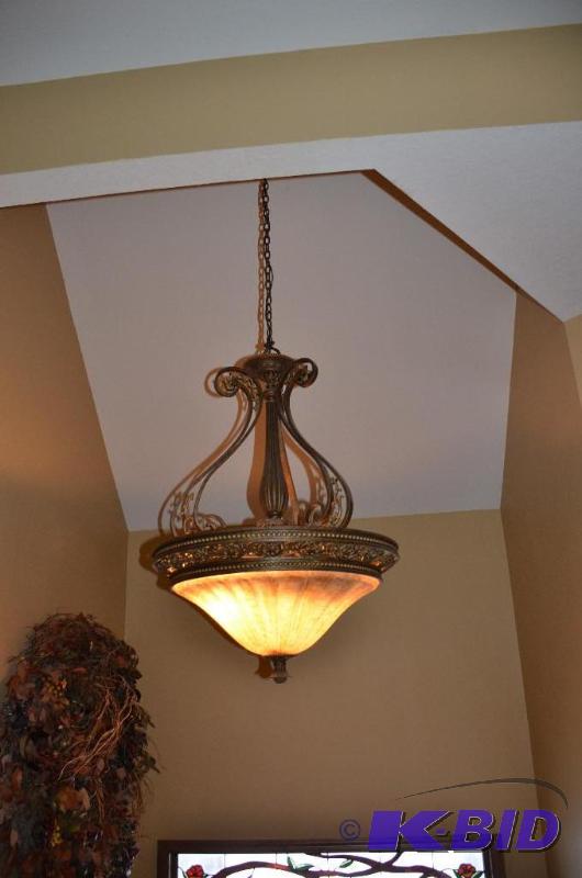 lot 123 image: Beautiful Large hanging fixture in entry way....