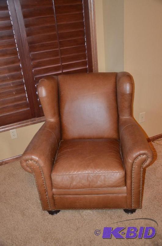 lot 127 image: Thomas Cole Designs Arm Chair - probably leat...
