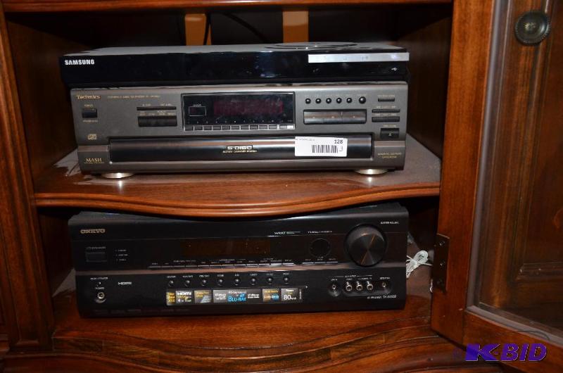 lot 128 image: 3 pieces Samsung, Technics 5 disc player, On...