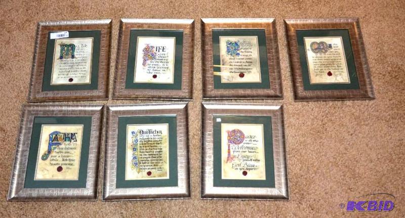lot 136 image: 7 metal matching picture frames 11x13"...